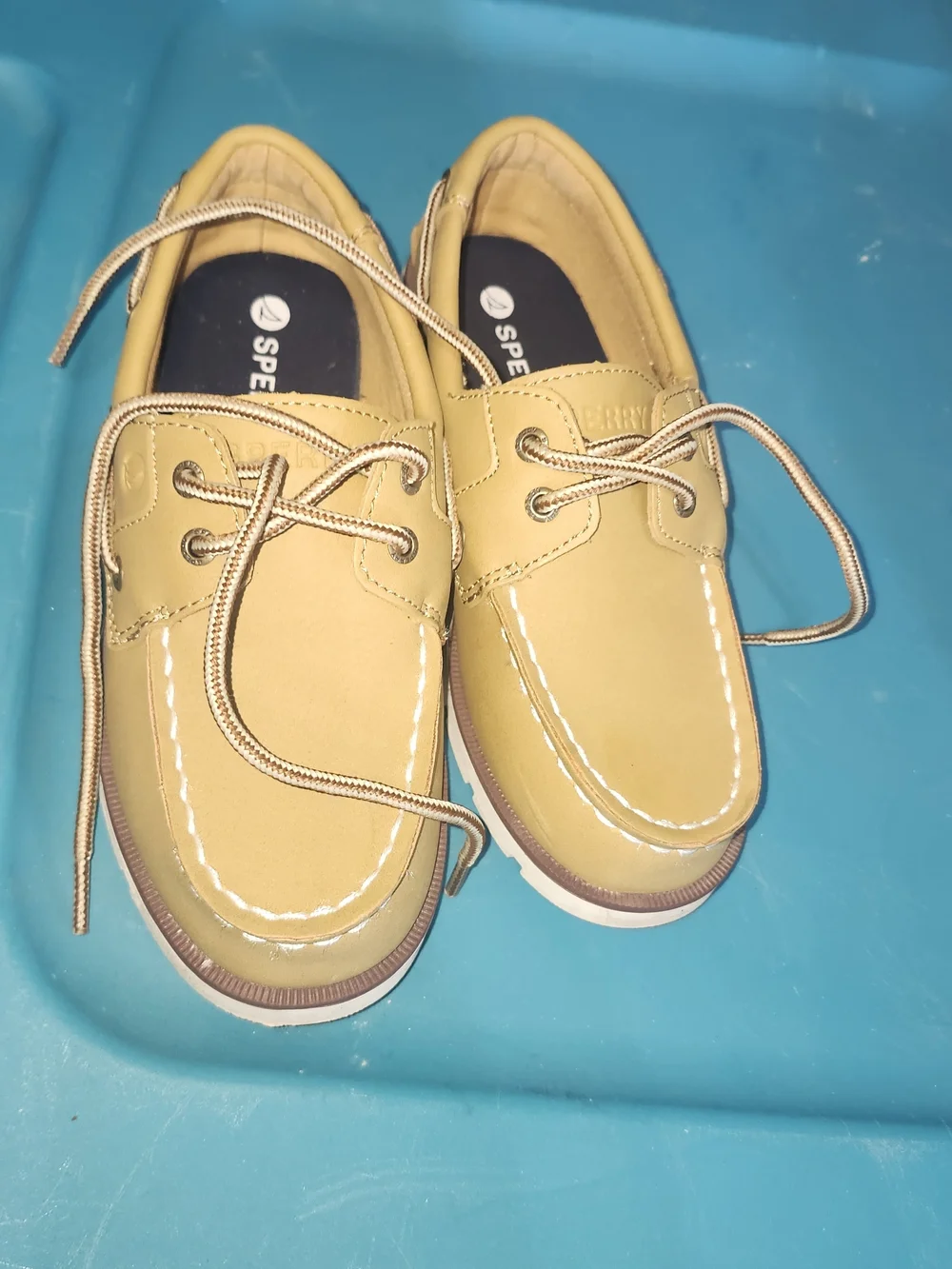 Sperry Kids Tan Boat Shoes - Classic Lace-Up Comfort